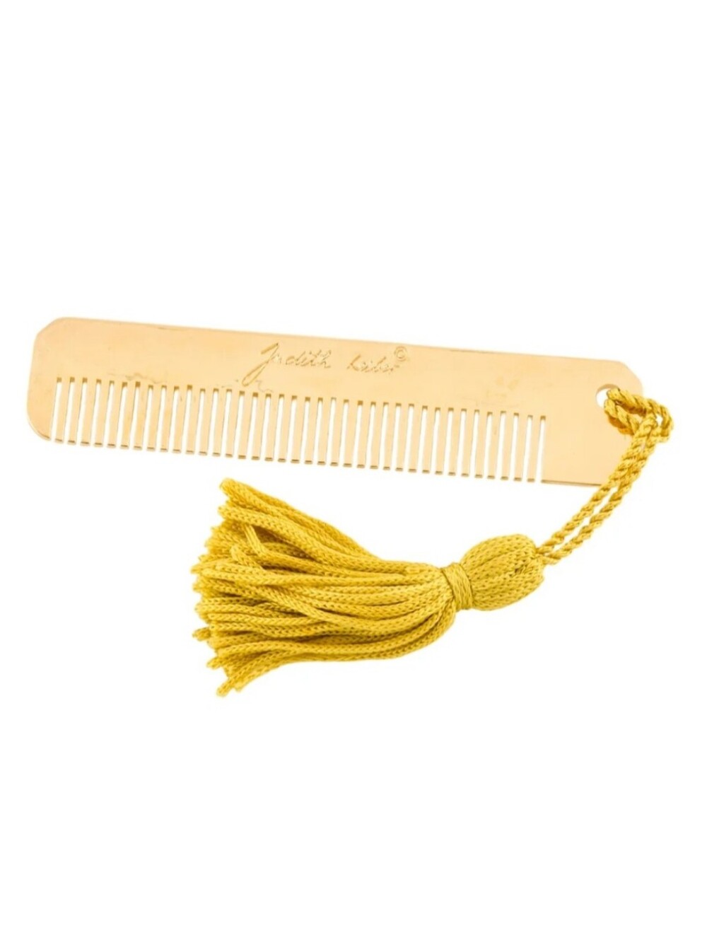 Vintage 1980s JUDITH LEIBER Gold Tone Mini Purse Comb Tassel Signed